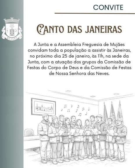 Janeiras na Junta de Freguesia de Muj&atilde;es