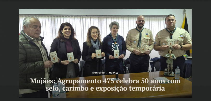 Agrupamento 475 celebra 50 anos com selo, carimbo e exposi&ccedil;&atilde;o tempor&aacute;ria
