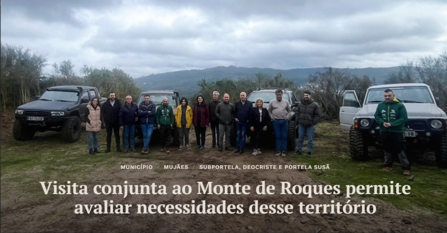 Visita conjunta ao Monte de Roques permite avaliar necessidades desse territ&oacute;rioAs Juntas de Muj&atilde;es, Vila de Punhe e Vila Franca, assim como a Uni&atilde;o das Freguesias de Subportela, Deocriste e Portela Sus&atilde;, visitaram o Monte de Roques, a convite do Grupo Pa