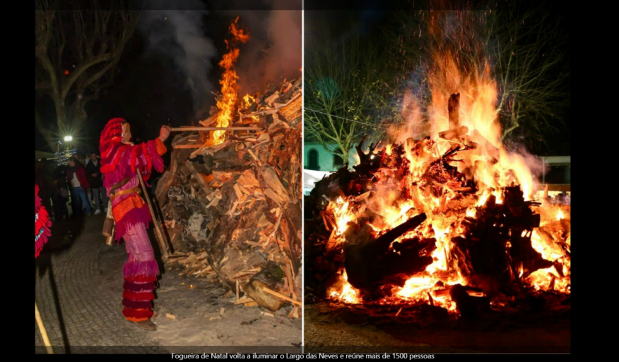 Fogueira de Natal volta a iluminar o Largo das Neves e re&uacute;ne mais de 1500 pessoas